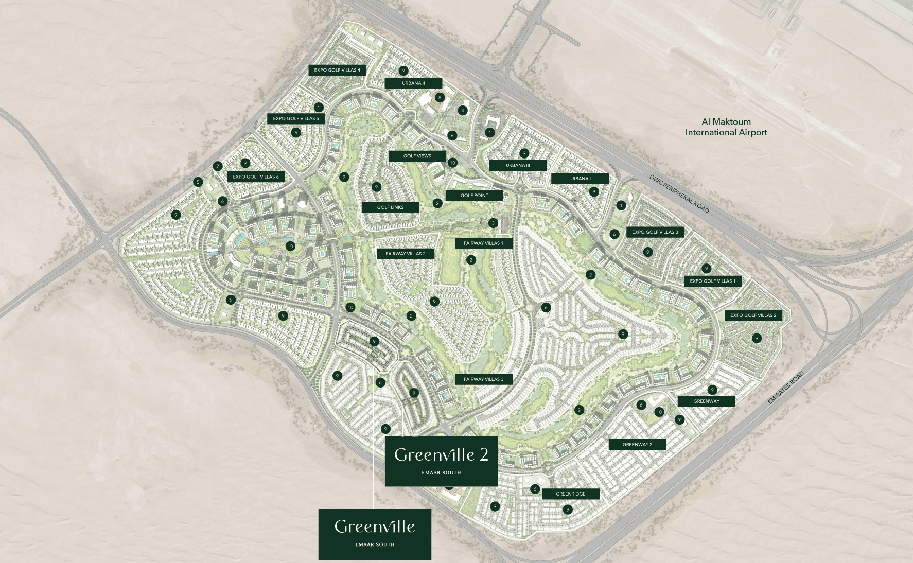 Greenville 1 and 2 Phases by Emaar, Emaar South 2